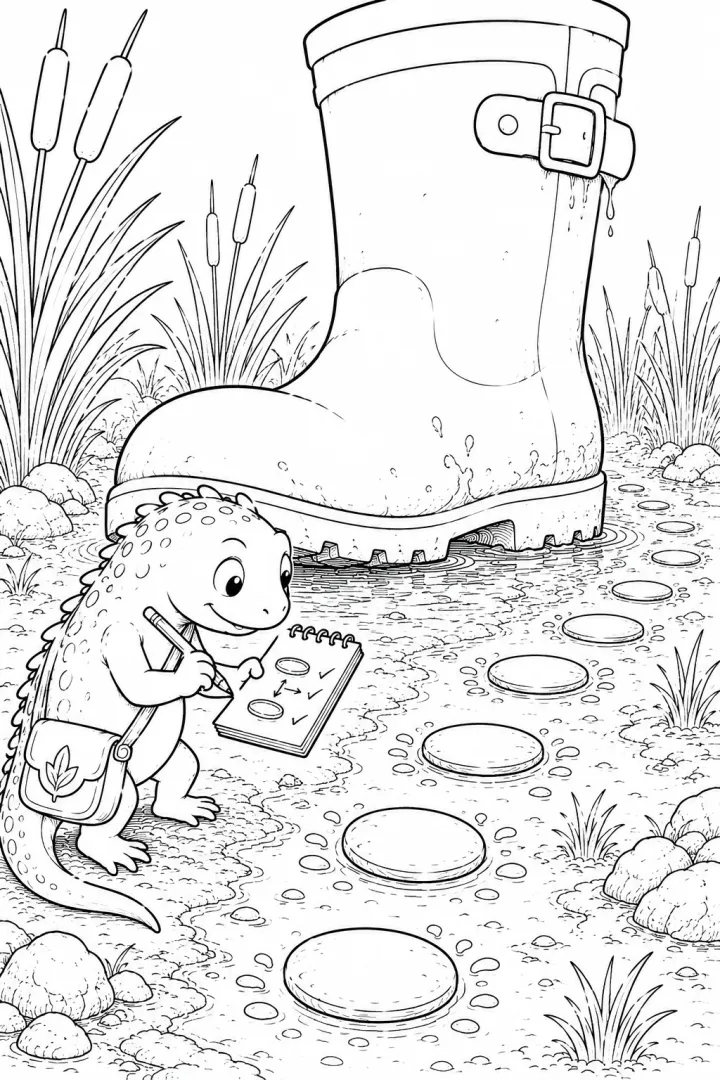 Hedgehog hero reaches the resolution of the giant boot coloring story