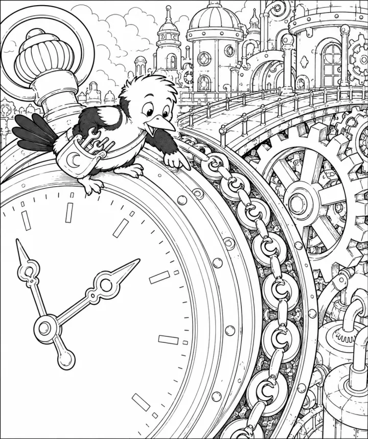 Bird hero continues through a changed clockwork environment