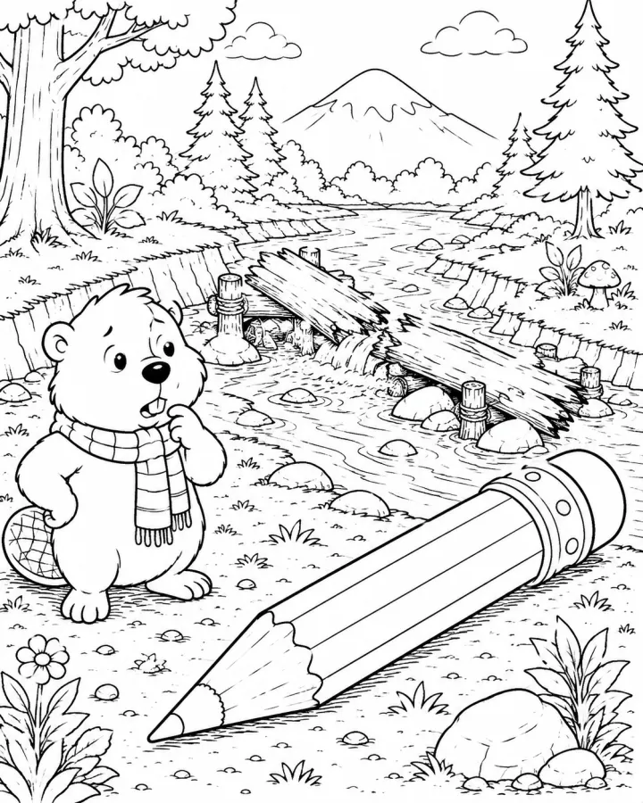 Tiny hamster faces a new obstacle with the enormous pencil