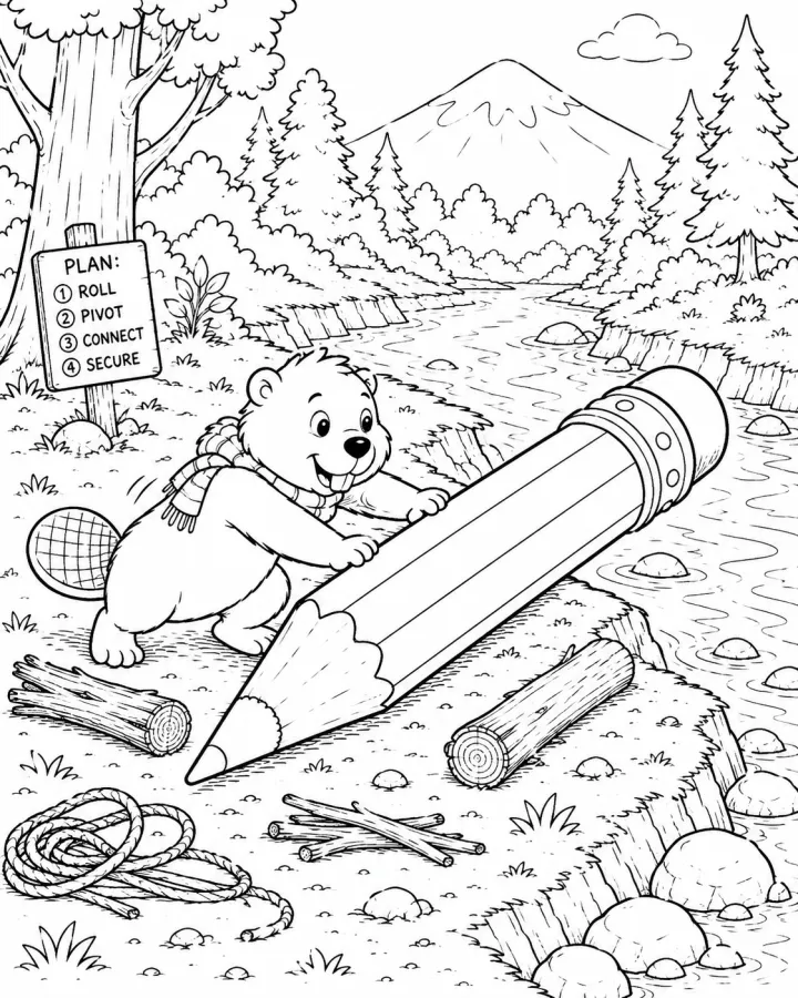 Tiny hamster completes another purposeful beat in the giant pencil story
